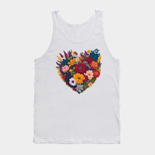 Floral Heartwarming Embrace - Summer Flowers Tank Top
